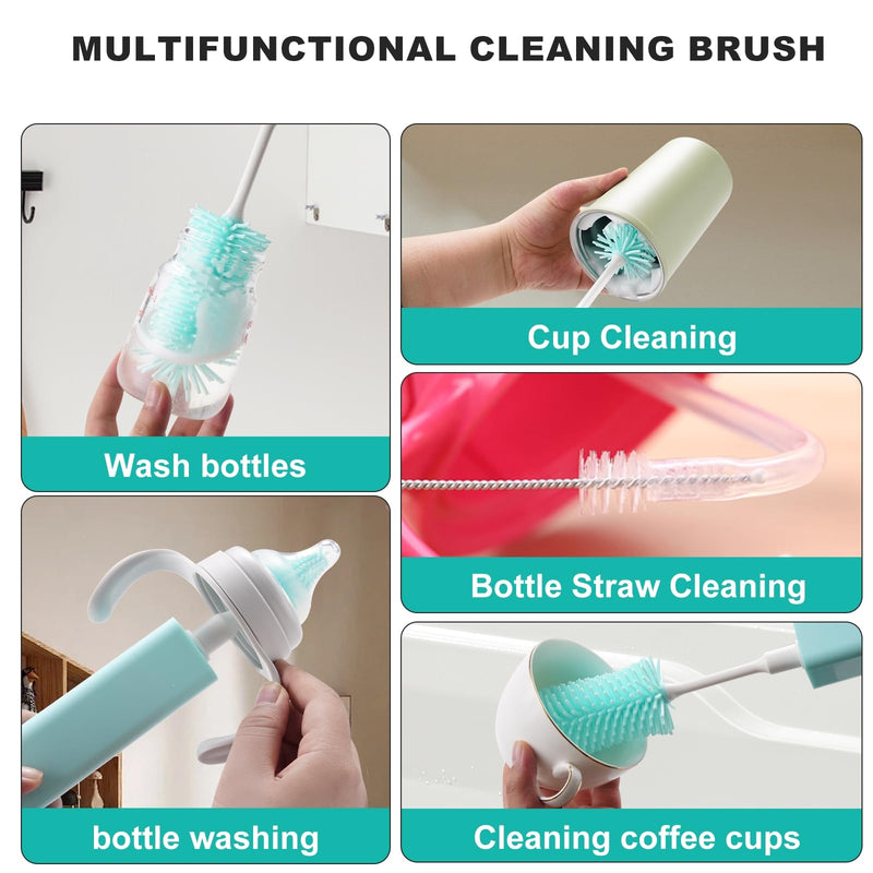 Electric Baby Bottle Brush Cleaner Set - IPX7 Waterproof Bottle Brush and Straw Brush, Silicone Bottle Brush - BeesActive Australia