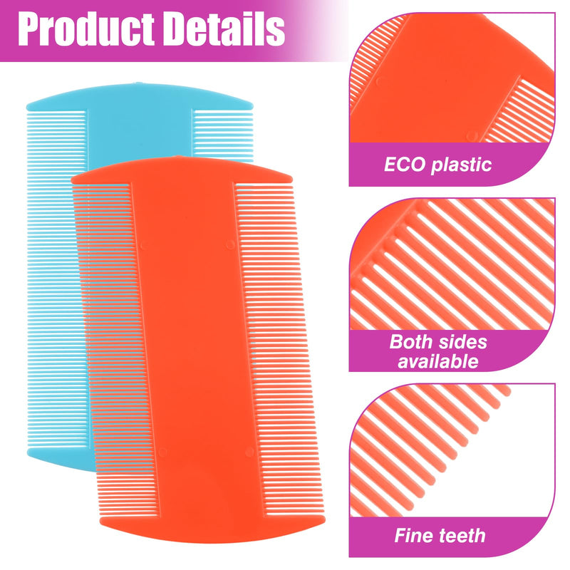 14 Pack Flea Comb, Double Sided Fine Tooth Comb, Plastic Dog Flea Comb, Cute Cat Flea Comb, Multi-color Lice Combs Pet Comb for Cat Dog to Keep Skin Healthy And Hair Soft - BeesActive Australia