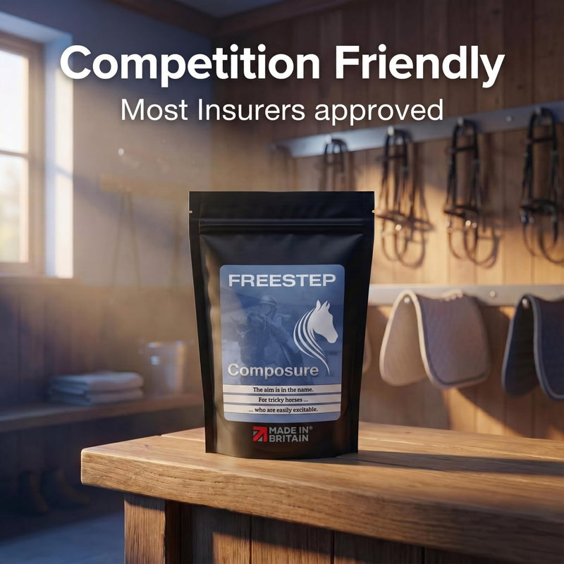 Composure | Horse Calming Supplement | Magnesium, Chamomile & Vitex (Chasteberry) Horse Calmer | Non-Sedative, Molasses-Free Magnesium Powder for Moody Mares & Hot Geldings 500g | 2 Month Supply
