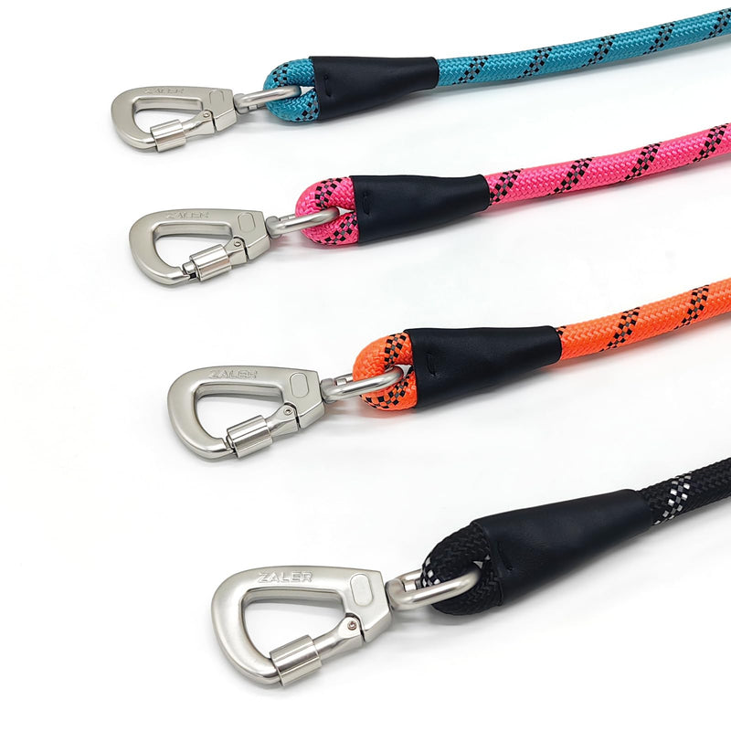 ZALER Short Dog Leash, 26 Inches Rope Traffic Leashes for Dogs, Reflective Dog Lead with O-Ring, Heavy Duty Pet Leash for Large and Medium Dogs (26'' Black) - BeesActive Australia