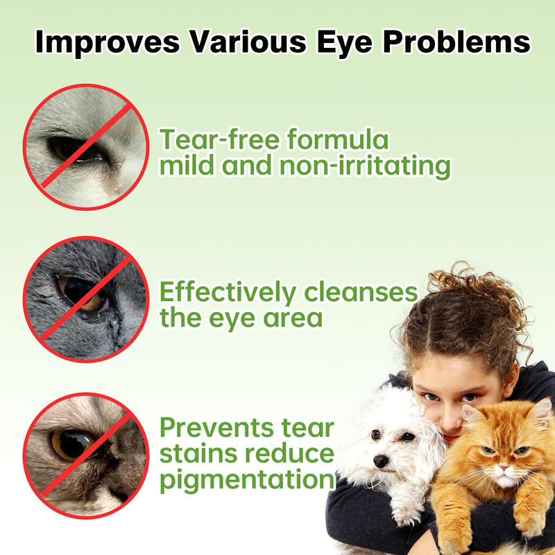 Eye Wipes for Dogs & Cats - Tear Stain Remover for Pets - Dog Eye Wipes for Discharge and Crust - Eye Care Cleaning Pads for Reducing Dirt and Mucus Secretions - 100pcs - BeesActive Australia