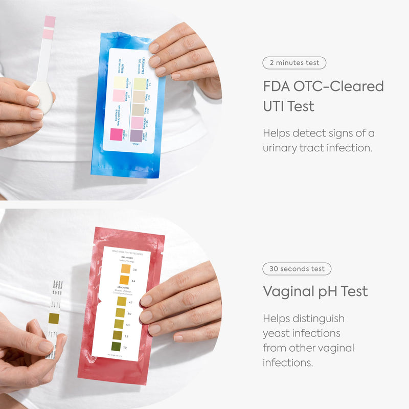 Diagnox UTI Test & Vaginal pH Test Bundle – Clinical Grade Accuracy – 3 UTI Test Strips & 3 Vaginal pH Test Strips for Women – UTI, BV, pH Balance and Yeast Infection Test Kit 6 Pack