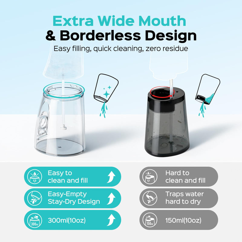 COSLUS C51 Portable Water Flosser for Teeth: 3 Modes & 6 Pressure Settings with Jet Mode Water Dental Pick for Orthodontic, Braces, Sensitive Gums, Compact for Travel, 300ML for Multiple Users, Blue
