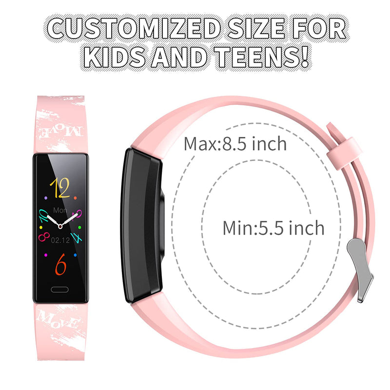 Kids Watch Fitness Tracker, Fitness Watches for Kids, Activity Tracker with Pedometers, Stopwatch, IP68 Waterproof, 11 Sport Modes Smart Watch for Kids Age 6-16 Years Old Pink