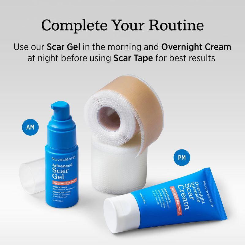 NUVADERMIS Overnight Intensive Scar Cream with Retinol, Allantoin, Vitamin E, Betaine – 1.35 Fl Oz PM Scar Cream Treatment for C-Sections, Keloids & Post-Surgery Care 1.35 Fl Oz (Pack of 1)