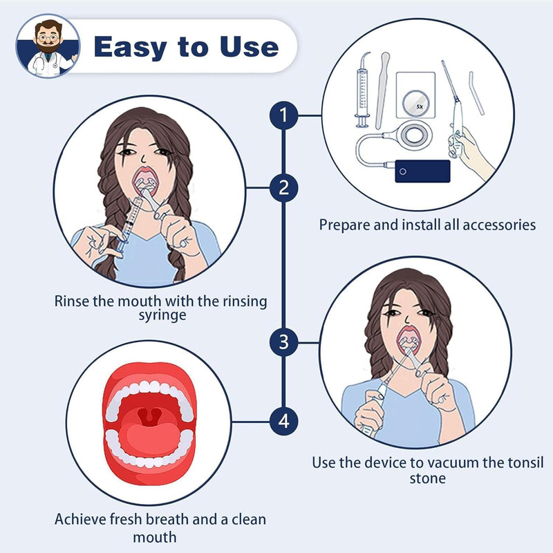 Tonsil Stone Remover Tonsil Stone Cleaner Fight Bad Breath Oral Irrigator Stone Removal Tool