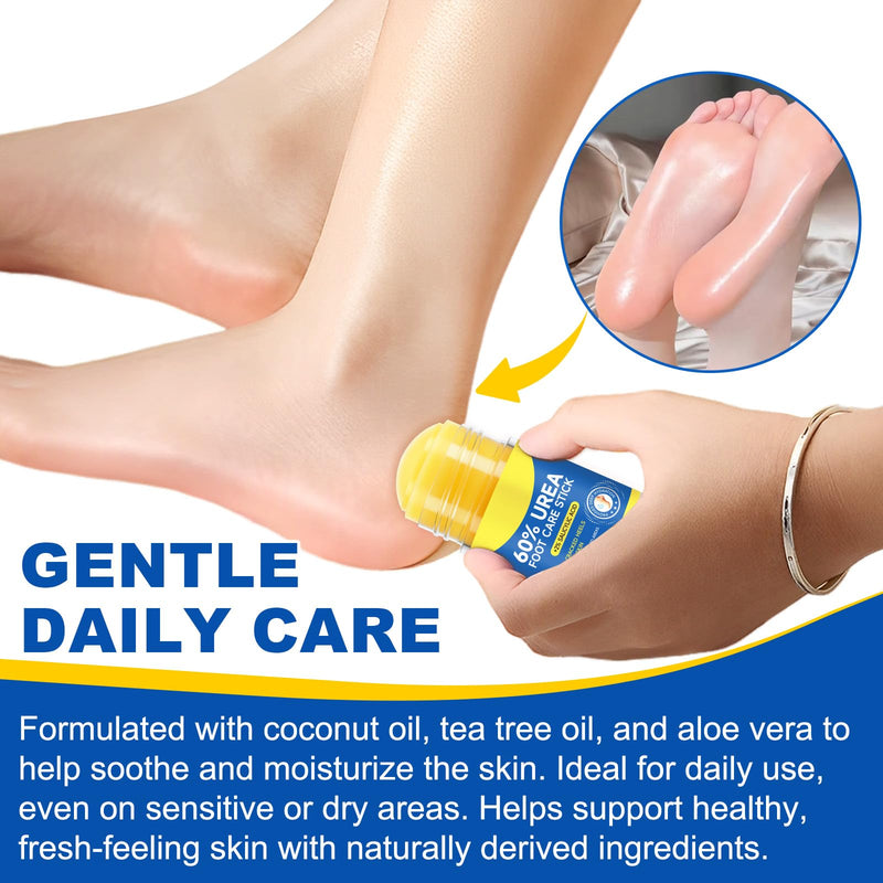 60% Urea Cream Stick with 2% Salicylic Acid, Maximum Strength Callus Remover for Dry Cracked Heels, Intensive Foot Cream for Dead Skin, Exfoliating Moisturizer for Hands, Knees, Elbows (1.4 oz) 1.41 Ounce (Pack of 1) - BeesActive Australia