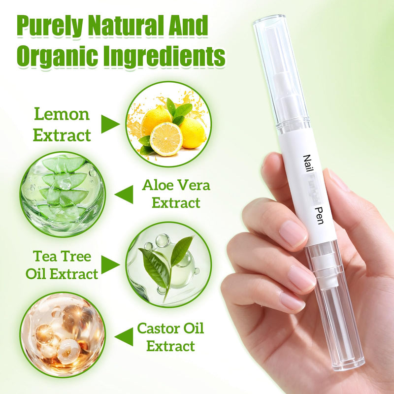 3Pcs Nail Fungus Pen, Nail Growth Treatment Repair Serumtwist Pen for Repair and Strengthener Nail, All-Natural, Easy to Apply