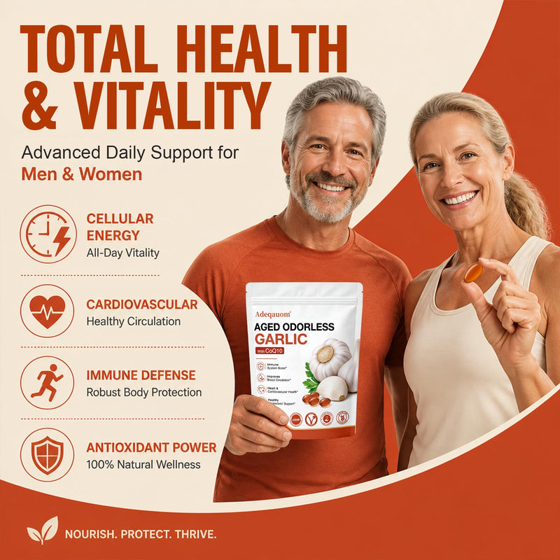 Aged Garlic Extract Softgels 1200 mg Odorless with CoQ10 Ubiquinol & Vitamin K2, 2 Years Aged Matured – Standardized for S-Allyl Cysteine | Heart & Immune Antioxidant Supplements, 120 Softgels 120 Count (Pack of 1)