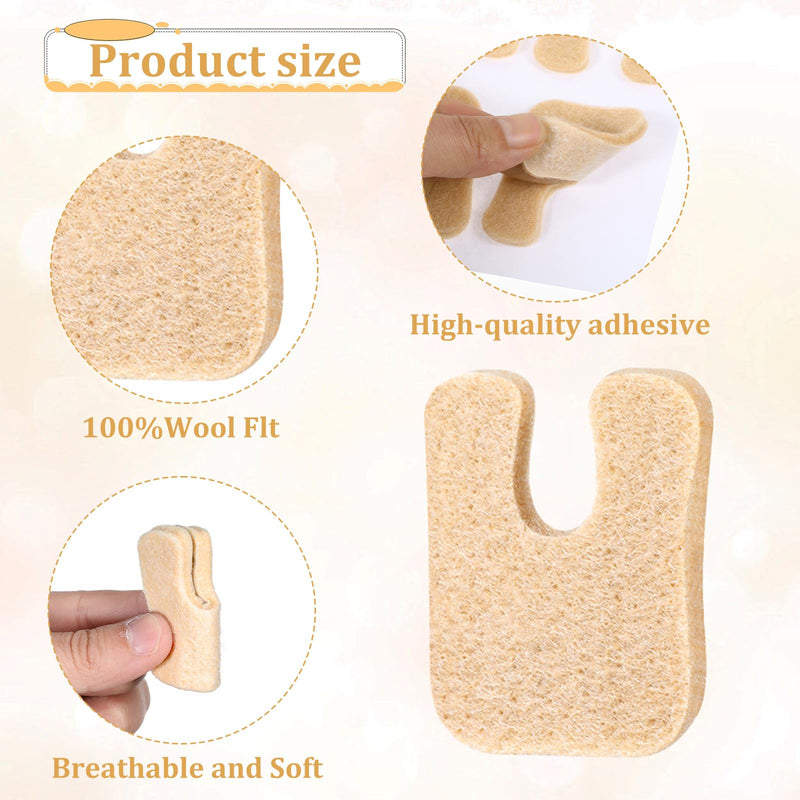 120Pcs U Shaped Felt Callus Cushions for Feet, Self Adhesive Metatarsal Corn Pads Soft Felt Foot Pads Callus Pads for Foot Pain Relief Cushions Women Men - BeesActive Australia