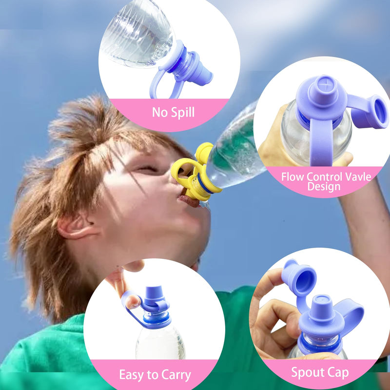No Spill Silicone Bottles Top Spout for Toddlers Kids and Adults, Protects Kids Mouth, BPA Free (Upgraded) - BeesActive Australia