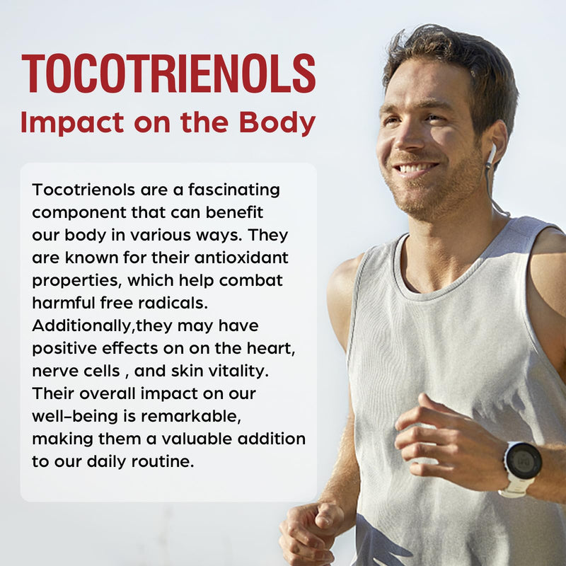 Tocotrienol Supplement Full Spectrum, Cutting-edge Fusion Technology, Tocotrienol Vitamin E-Tocotrienols 800mg,Powerful Antioxidant,Cardiovascular,Highest Absorption Rate - 60 Liquid-Filled Capsules Unflavored 60 Count (Pack of 1) - BeesActive Australia