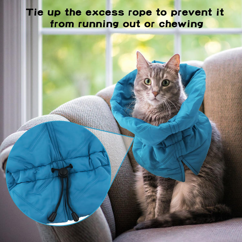 Huiyoulan Neck Brace Cat Protection, Adjustable Soft Cat Neck Brace, Elizabethan Collar, Post-Op Collar Protective Collar for Cats, Prevents Cats From Licking Wounds (S) - BeesActive Australia