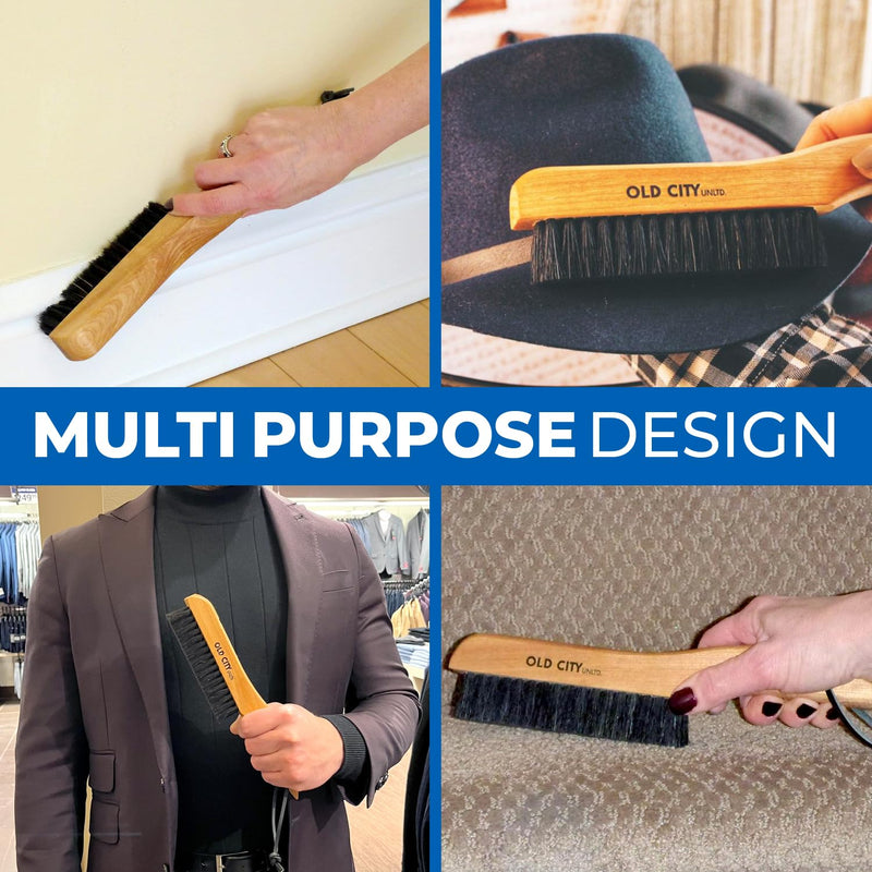 Clothes Brush Garment Brush-USA-Lint Brushes for Clothes, Lint Remover for Clothes 100% Boar Bristle Men's Wool Suit Brush, Suede, Furniture and Upholstery, Hat Brush - BeesActive Australia