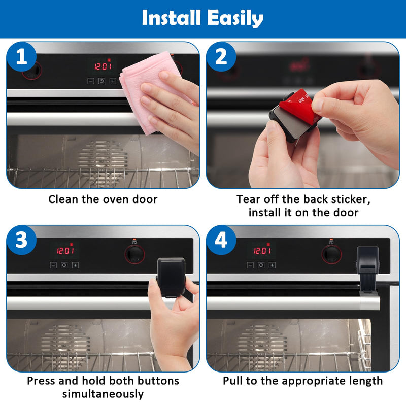 Windspeed 1.8x3.1 Inch Childproof Oven Door Lock 2 Pack Updated Oven Front Lock Child Safety Oven Lock Baby Proofing