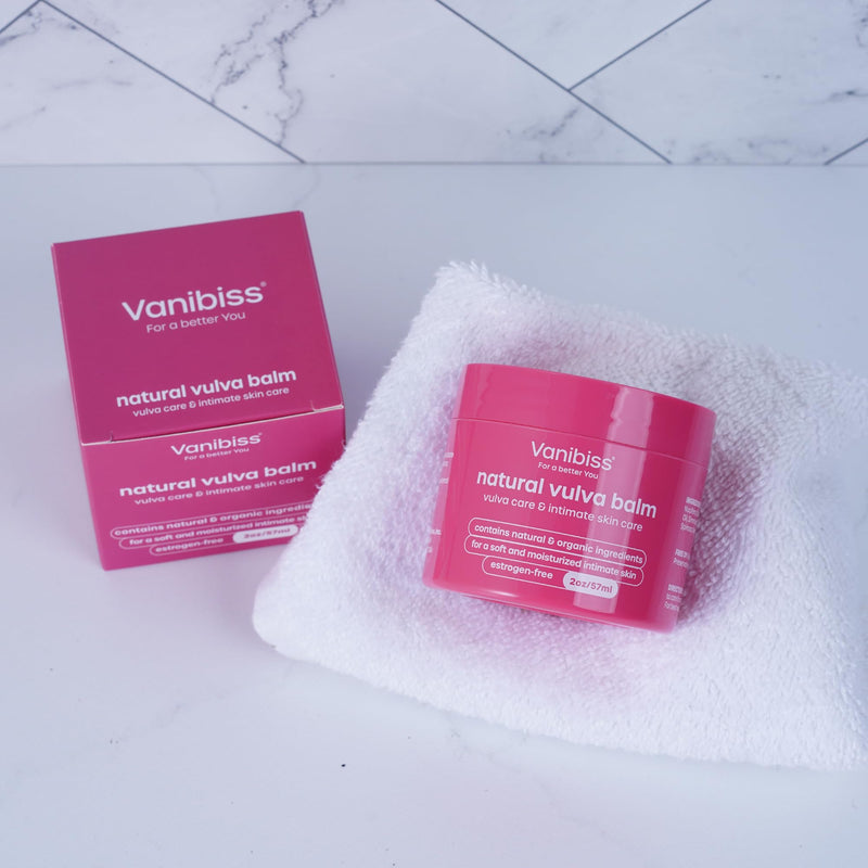 Vanibiss Natural Vulva Balm - Vulva Cream & Tender Skin Care - Vulvar Hydrating Balm - Relieves Dryness, Itching, Chafing, and Burning - Women Vulva Care Creme & Skin Softener - Estrogen Free (2oz) - BeesActive Australia