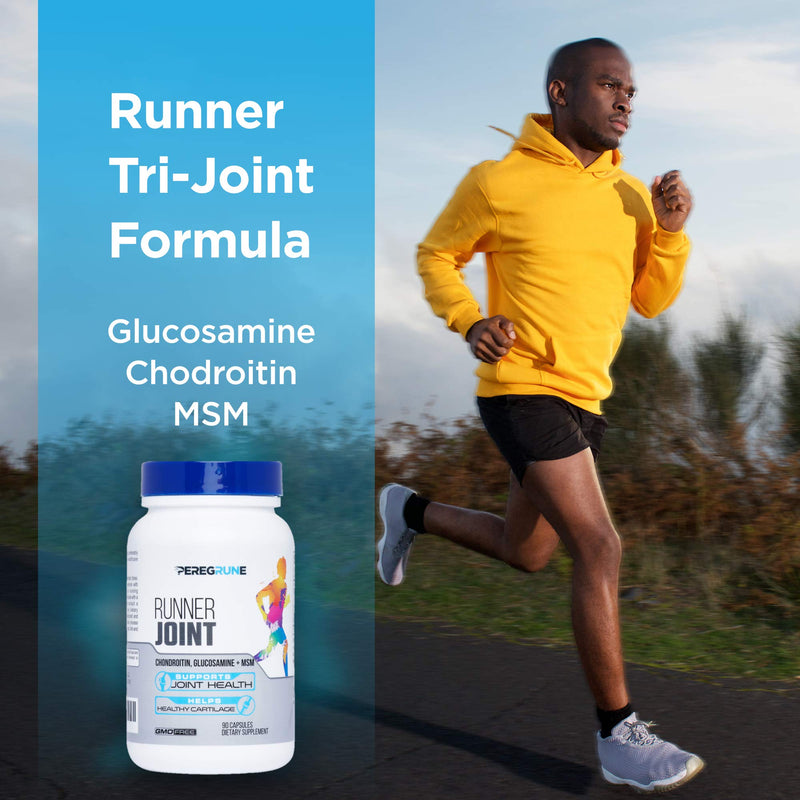 Runner Joint Support Supplement | Supports Healthy Joints, Cartilage & Mobility | Glucosamine Chondroitin MSM | GMP Certified Joint Support for Athletes – 90 Capsules