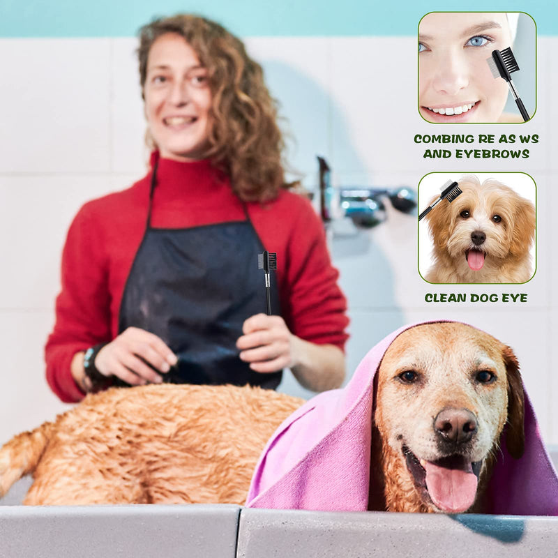 cobee Double-Head Metal Grooming Comb for Dogs, Puppies, and Cats - 2 Pcs Booger, Flea, Crust, Mucus, and Tear Stain Remover - BeesActive Australia