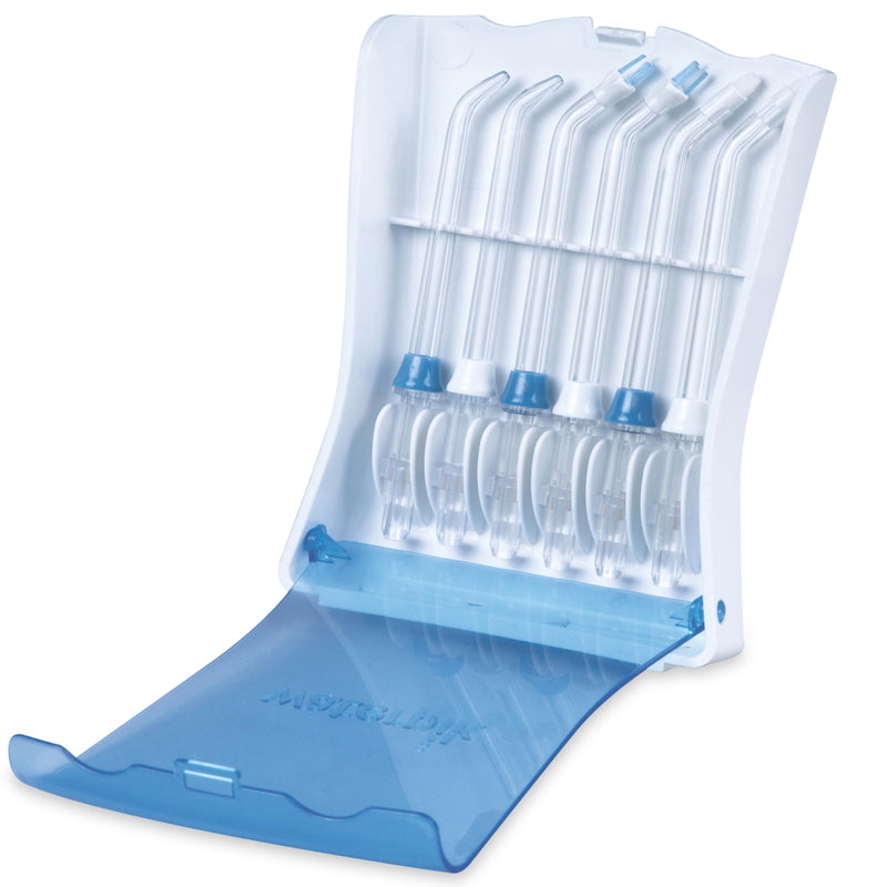 Waterpik Water Flosser 6 Count Replacement Tips With Case, Convenient, Hygienic and Sturdy for Easy Storage and Travel, Includes Precision, Orthodontic, Plaque Seeker Refill Heads Nozzles - BeesActive Australia