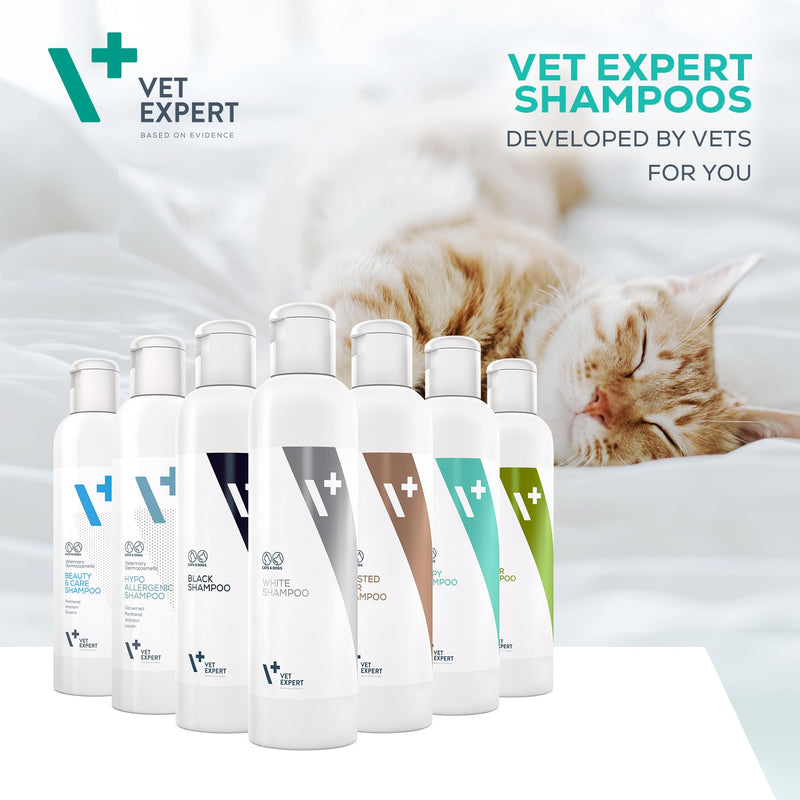 Vet Expert Black Shampoo for Dogs and Cats – Enhances and Intensifies Dark and Black Hair with Henna Extract, Panthenol, and Glycerine – 250ml