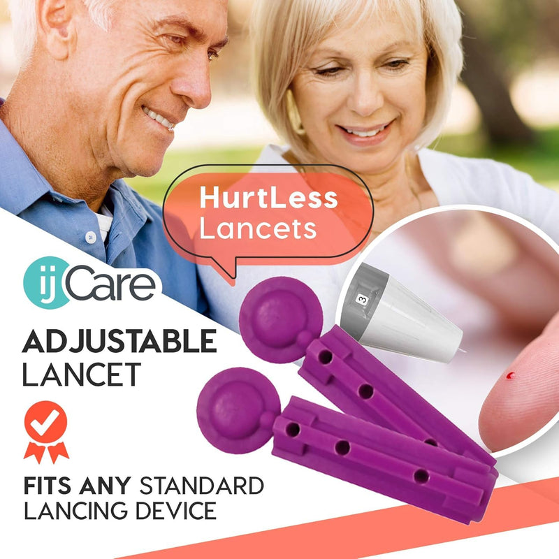 Blood Sugar Testing Bundle – Oh’Care Lite Monitor 200 Glucose Test Strips, 200 ijcare Lancets & 1 Control Solution - BeesActive Australia
