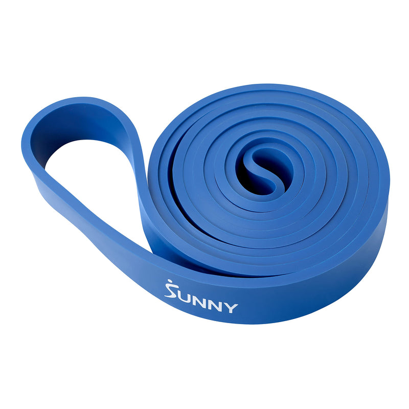 Sunny Health & Fitness Versatile Resistance Bands (Single or Combo Set) for Strength Training, Power Cage, Squat Rack, Home Gym, Body Stretching, Physical Therapy – 100, 140, 160, 180 & 10-75 LB Combo
