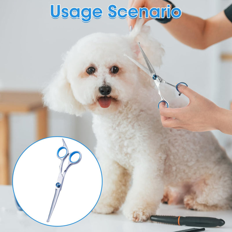 Pet Scissors Stainless Steel with Round Safety Tip Professional Hairdressing Scissors for Cutting Dog and Cat Hair - BeesActive Australia