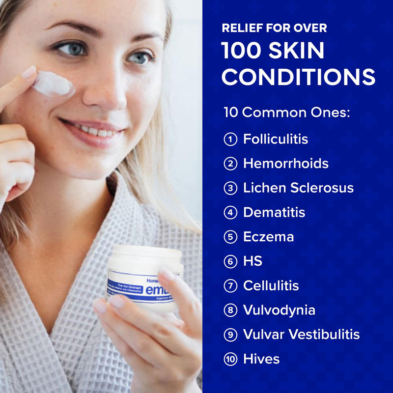 emuaid Ointment for Eczema and Psoriasis Relief, Reduces Itching, Pain, Swelling, Regular Strength Treatment for 100+ Skin Conditions, Steroid and Chemical-Free, Suitable for All Ages, 0.5oz 0.5 Ounce - BeesActive Australia