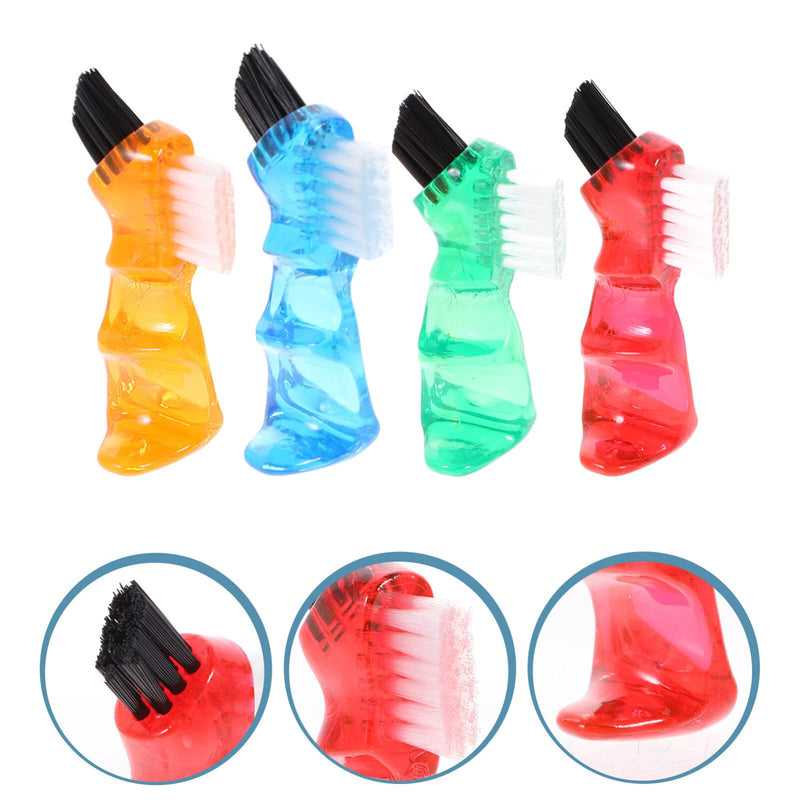 Healifty 4pcs Denture Toothbrush Electric Toothbrushes Denture Care Brush Personal Mini Dual Head Toothbrush Electric Denture Brush Toothbrush Small Paintbrush Double Head Plastic - BeesActive Australia