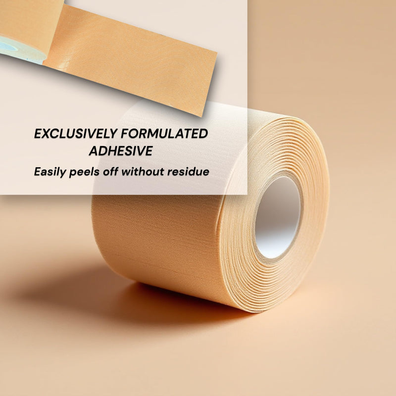 JLB Kinesiology Tape ‚Äì 2 Rolls (16ft Each) ‚Äì Strong Adhesion, Waterproof & Sweatproof ‚Äì Latex-Free Sports Tape for Pain Relief, Muscle Support & Recovery ‚Äì Physical Therapy & Athletic Tape (Beige) Beige