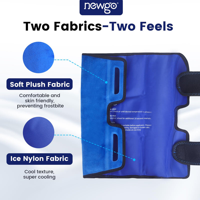 NEWGO Shin Splint Ice Pack for Injuries, Calf Gel Wrap for Shin Splint Relief, Reusable Elbow Ice Pack Wrap, Leg Cold Therapy Sleeve with Soft Plush Backing - BeesActive Australia