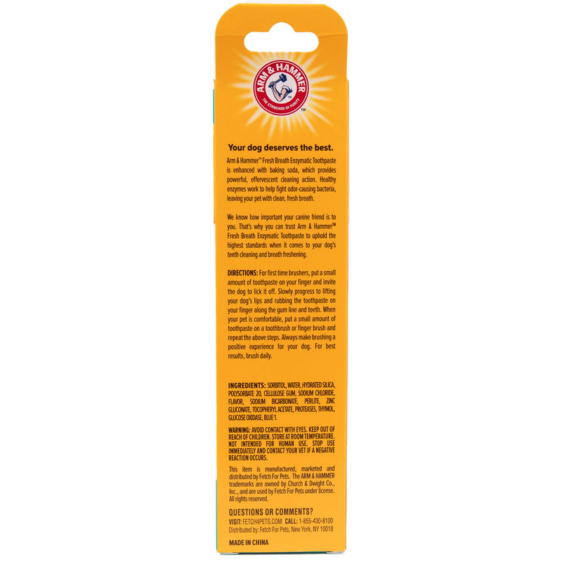 Arm & Hammer for Pets Fresh Breath Enzymatic Dog Toothpaste Vanilla Ginger Flavor Baking Soda Dental Gel Eliminates Bad Breath Safe Puppies Adult Dogs Daily Use 2.5 OZ 2 Pack Dogs and Puppies 2.5 Ounce (Pack of 2)
