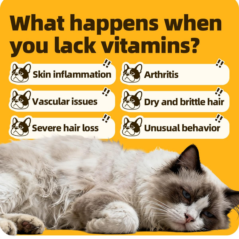 Multivitamins Supplement for UTIs & Allergy Relief, Skin & Coat Care, Hip & Joint Supplement, Immunity Boosting & Digestive Aid for Dogs & Cats 2.03 Fl Oz (1 Bottle) 1 Bottle