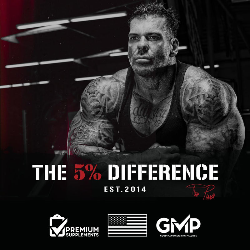 5% Nutrition Rich Piana AllDayYouMay BCAA Powder Stick Packs | Premium Intra & Post Workout Amino Acids, EAA, Electrolytes for Endurance, Hydration, Muscle Recovery (Italian Lemon Ice) (10 Count) Italian Lemon Ice (Non-Caffeinated)