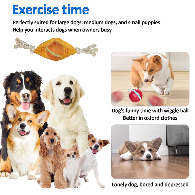 Interactive Dog Balls with Motion Activated, Wicked Ball Squeaky Dog Toy Oxford Bag Keep Dogs Busy (Red Ball) - BeesActive Australia
