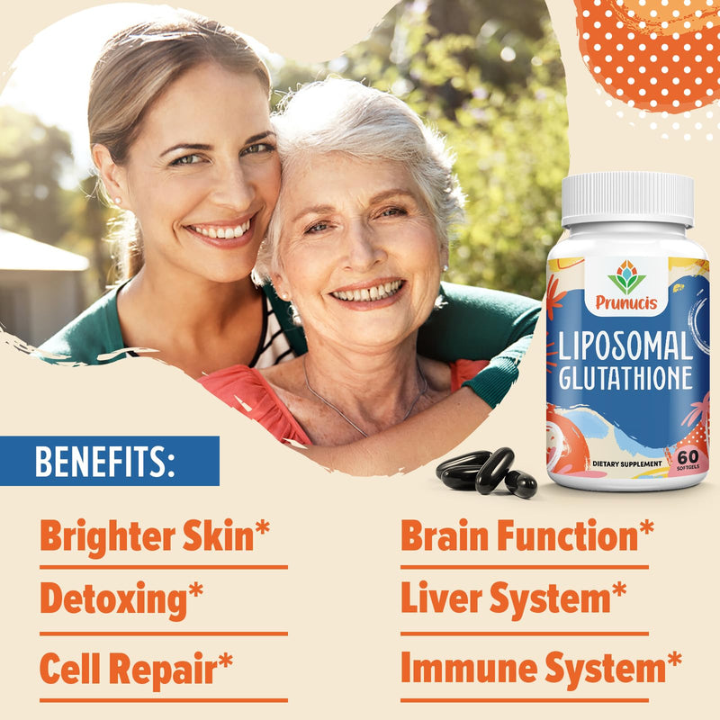 Liposomal Glutathione, with Vitamin C, Milk Thistle & Alpha-Lipoic Acid, Master Antioxidants, Pure Reduced L-Glutathione - Immune System, Energy, High Absorption, 240 Softgels 60 Count (Pack of 4)