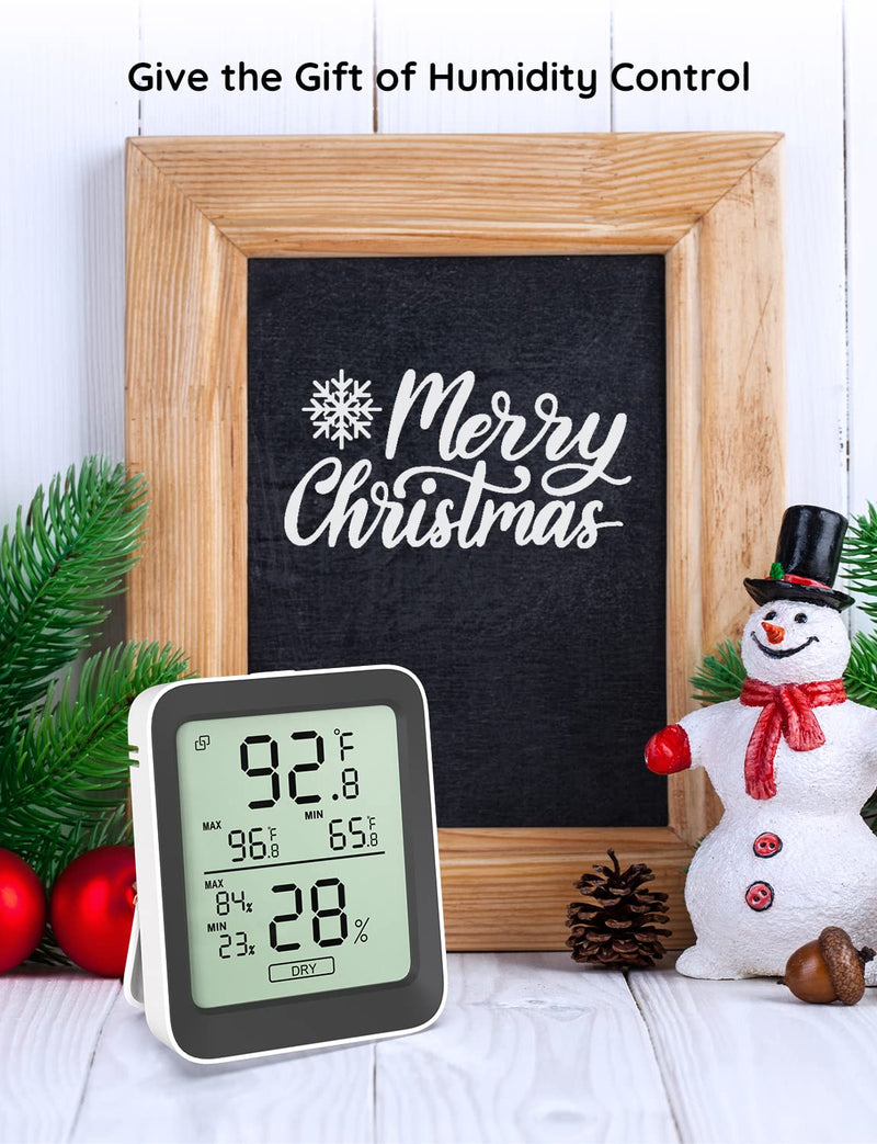 Govee Digital Hygrometer Indoor Thermometer Room H5075, Bluetooth Temperature Humidity Meter with 164ft Remote App Control, Notification Alerts, 2 Years Data Storage Export for Bedroom, Wine Cellar 1 Pack Black