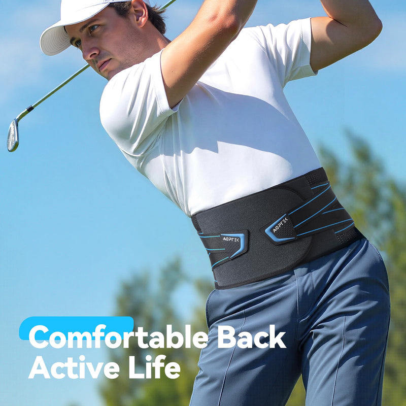 AGPTEK Back Brace for Lower Back Pain Relief, Breathable Air Mesh Back Support Belt with Ergonomic 3D Lumbar Pad for Work, Sciatica, Scoliosis, Herniated Disc, Adjustable Dual Straps, for Men Women (Small) Small - BeesActive Australia