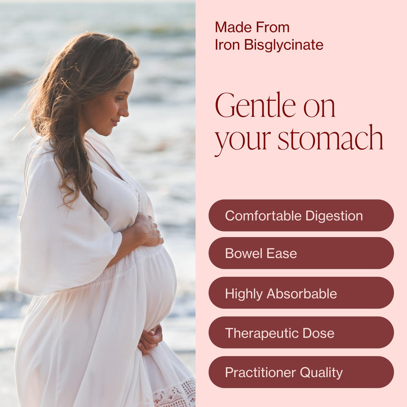 Iron Supplement for Women - Gentle Chelate Iron Bisglycinate 25mg with Vitamin C, B6, B12 Folic Acid ‚Äì Supports Iron Deficiency, Menstrual Health & Energy - 120 Count - BeesActive Australia