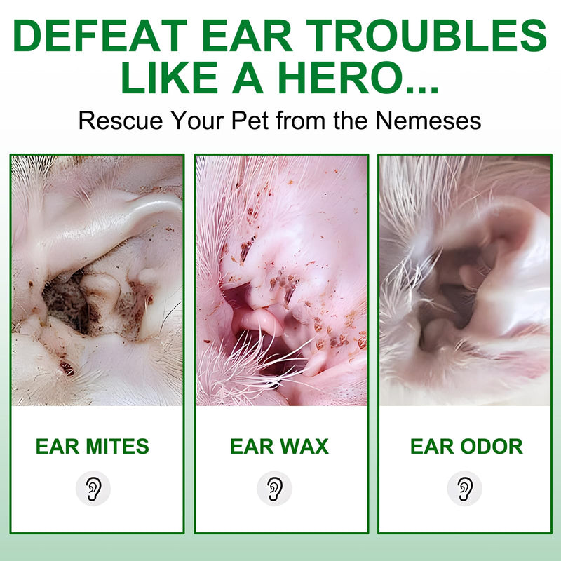 TailaiMei Pet Ear Cleaner Wipes, Dog Ear Wipes Finger for Dogs & Cats, Help Stops Head Shaking, Itching & Waxy Ears, Sooth & Deodorize, Relieve Ear Itching, Pet Supplies, 100 Disposable Wipes