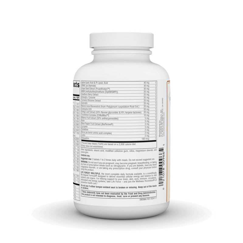 Source Naturals Life Force Multiple -120 Tablets | No Iron Bio-Aligned Formula® - Delivering 40+ Ingredients for Foundational Nutrition