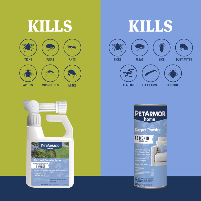 PetArmor Plus Flea & Tick Prevention for Dogs 23-44 lbs (3 Doses) + PetArmor Home Carpet Spray and Yard Spray for Fleas & Ticks, Total Flea & Tick Prevention