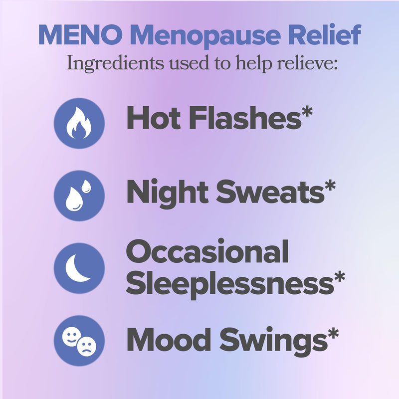 MENO Menopause – Relieve Hot Flashes & Night Sweats – 60-Day Supply Menopause Vitamins (Pack of 1)