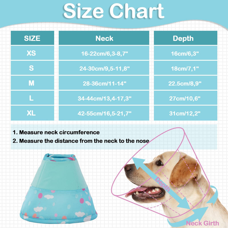 Hjumarayan Neck Collar Dog - Soft Leak Protection Dog Adjustable Dog Collar Leak Protection Waterproof Protective Collar Dog, Prevention of Injuries or Wounds Licks or Scratches (Blue L) Blue - BeesActive Australia