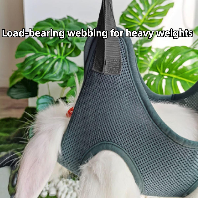 Rabbit Grooming Hammock with Safety Belt for Nail Clipping, Grooming, Bunny Bathing Bag for Nail Trimming, Cat Claw Care Bag, Small Animal Grooming Harness (Red,X-Small) Red X-Small - BeesActive Australia