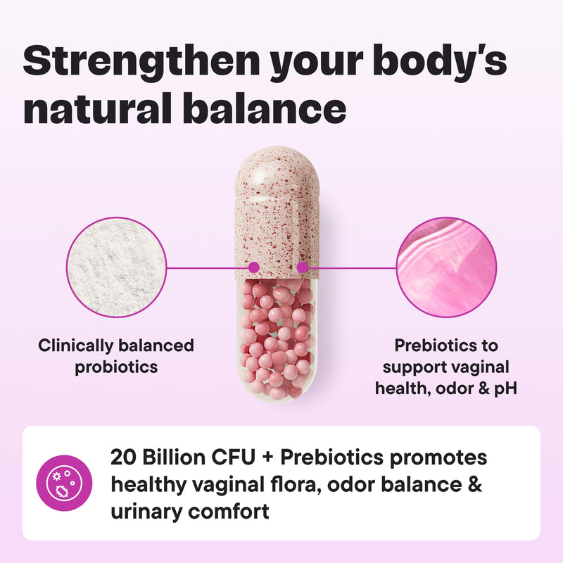 Women’s Probiotic 20 Billion CFU – 5-in-1 Daily Support for Digestive, Vaginal & Urinary Health – with Cranberry, D-Mannose, Prebiotics & Hyaluronic Acid – 30 Capsules