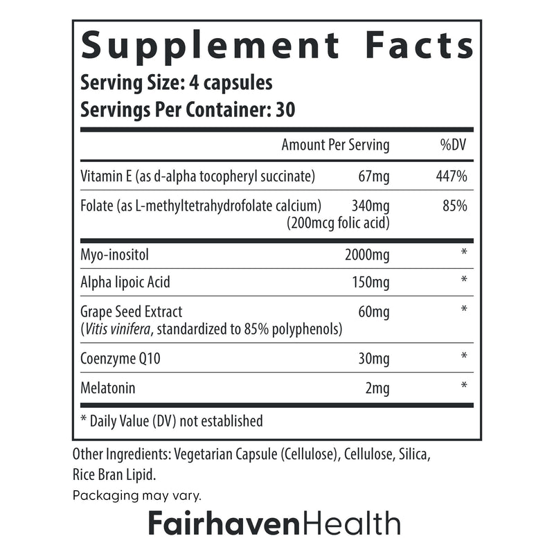 Fairhaven Health Ovaboost Fertility Supplements for Women | Conception for Her Support Ovulation & Egg Quality with Myo-Inositol & Folate | Prenatal Vitamin Natural Fertility Support | 120 Capsules