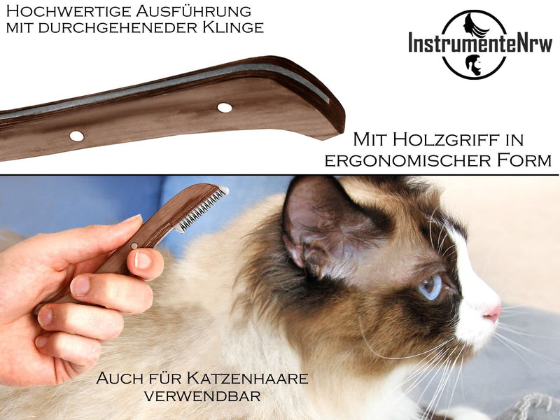 Trimming knife set for dogs and cats with super fine and super coarse teeth, 2-piece grooming comb for dog fur, undercoat, fur knife, dog scissors, stainless steel knife - BeesActive Australia