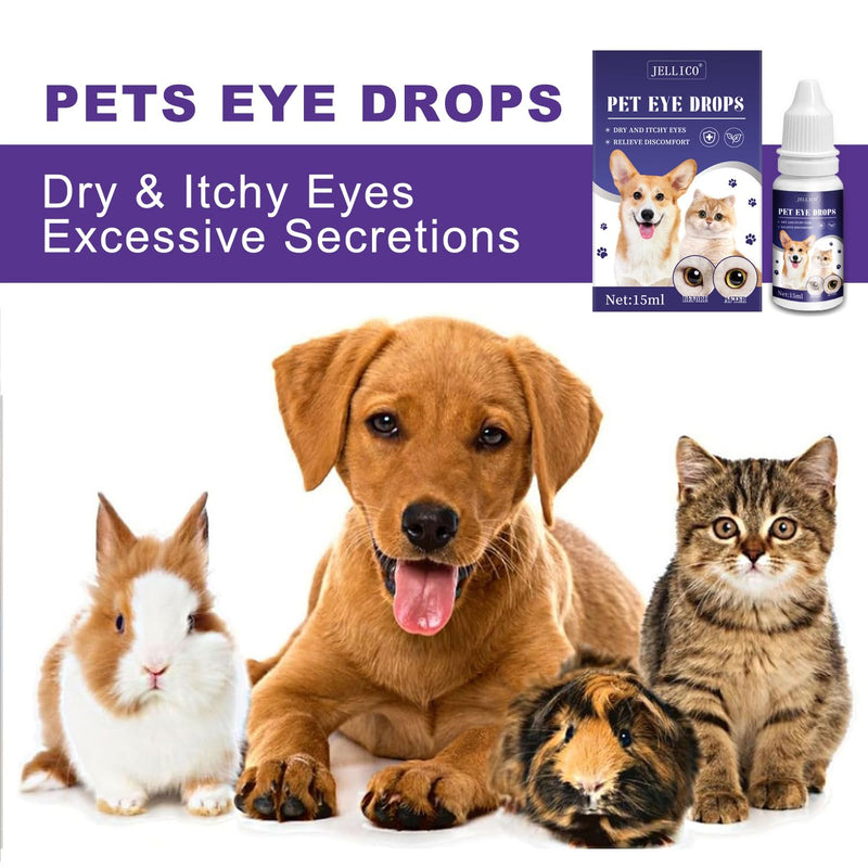 PET Eye Drops for Dogs and Cats, Dog and Cat Eye Rinse, Gentle Formula to Soothe Eye Infection Allergy, Dog Tear Stain Cleaner, Safe for All Animals - BeesActive Australia