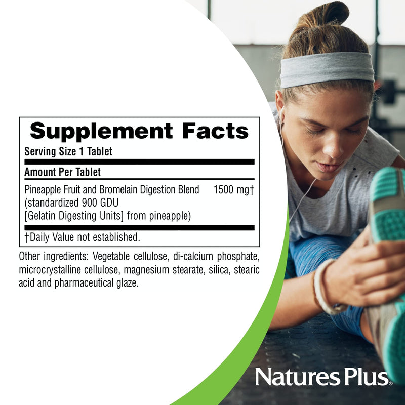 Natures Plus Ultra Bromelain - 1500 mg, 60 Vegetarian Tablets - Highest Potency & Quality Bromelain Supplement -Gluten-Free - 60 Servings 1 - BeesActive Australia